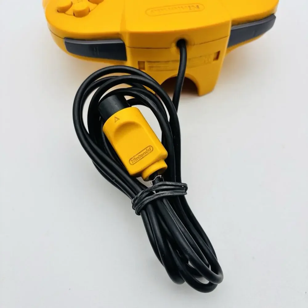 Nintendo 64 Yellow Controller NUS-005 Official N64 OEM Tested Working